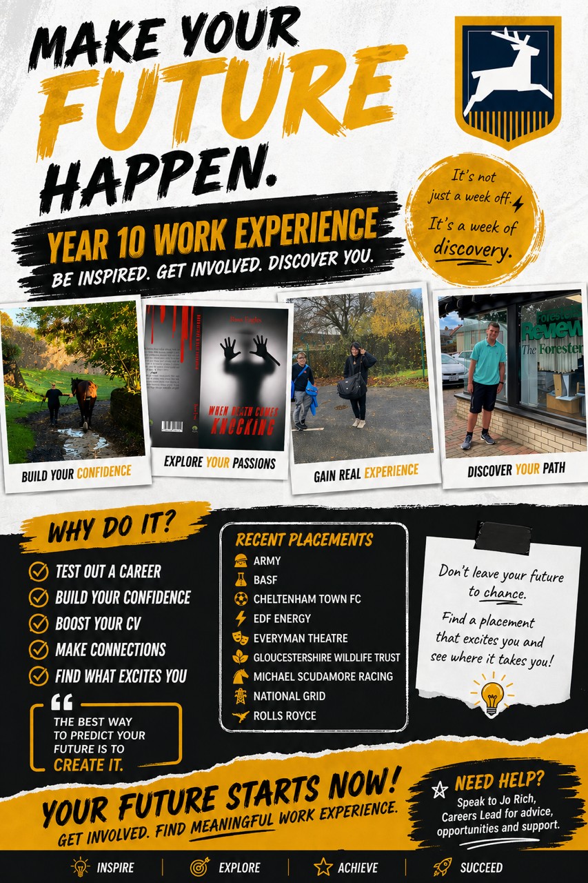 Poster to Inspire Year 10 students to find meaningful work experience